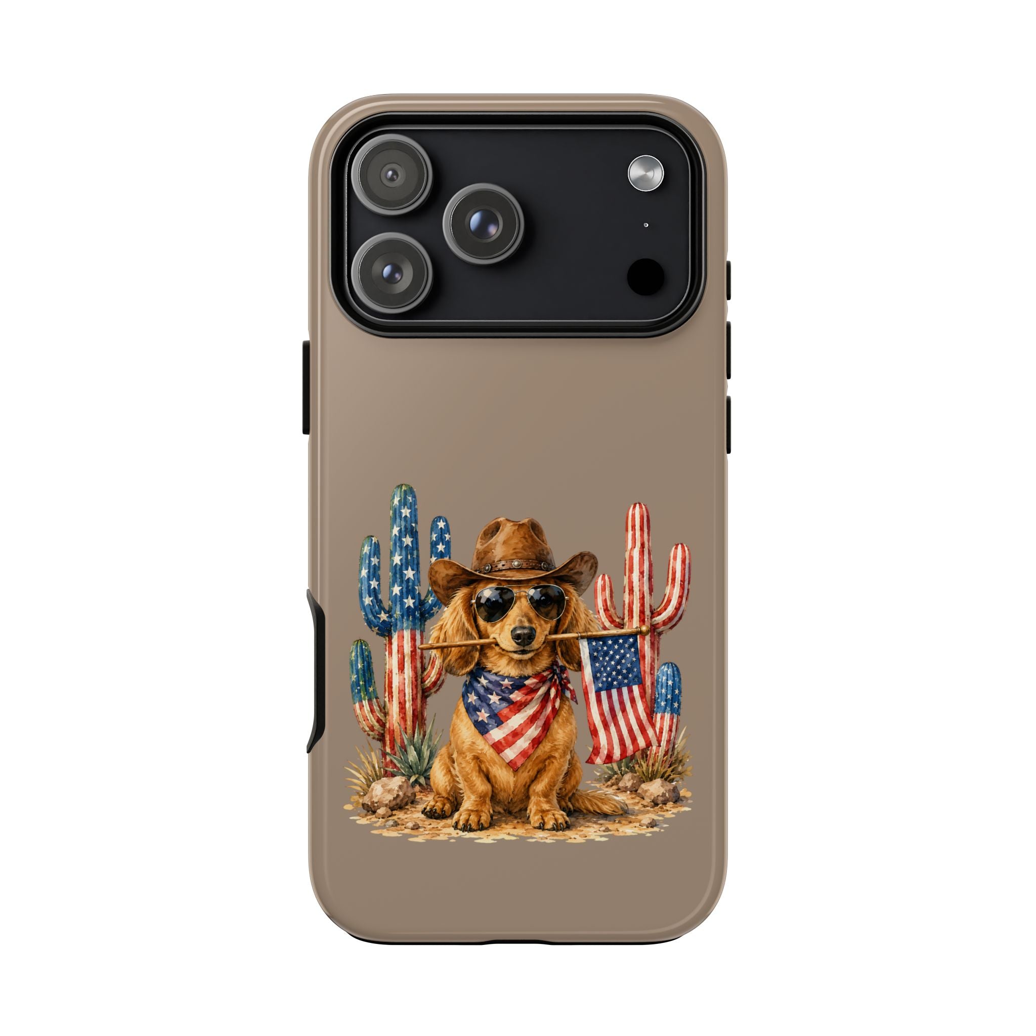 Patriotic Cowboy Dog Phone Case